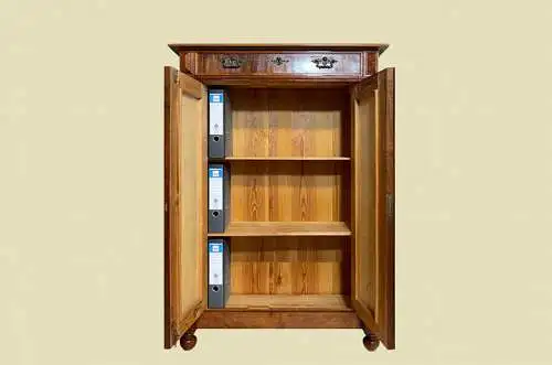 1880er Vertiko Gründerzeit ANTIK Nußbaum Kommode Schrank von 1880