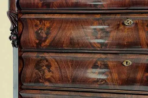 1820er Kommode Empire Biedermeier Louis Philippe Mahagoni Herrenkommode von 1820