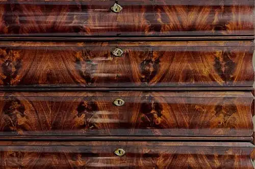 1820er Kommode Empire Biedermeier Louis Philippe Mahagoni Herrenkommode von 1820