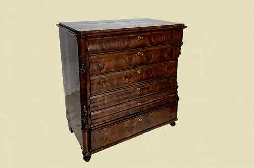 1820er Kommode Empire Biedermeier Louis Philippe Mahagoni Herrenkommode von 1820