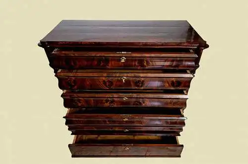 1820er Kommode Empire Biedermeier Louis Philippe Mahagoni Herrenkommode von 1820