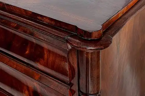 1820er Kommode Empire Biedermeier Louis Philippe Mahagoni Herrenkommode von 1820