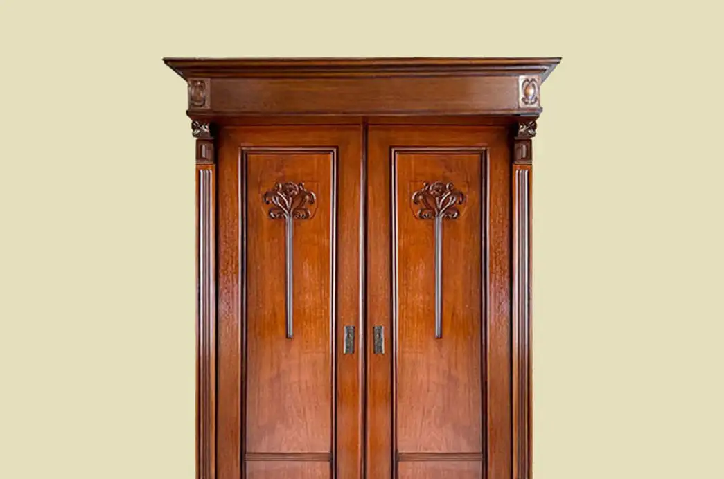 1920er Kleiderschrank ANTIK Jugendstil Mahagoni Lebensbaum Schrank von 1920 14
