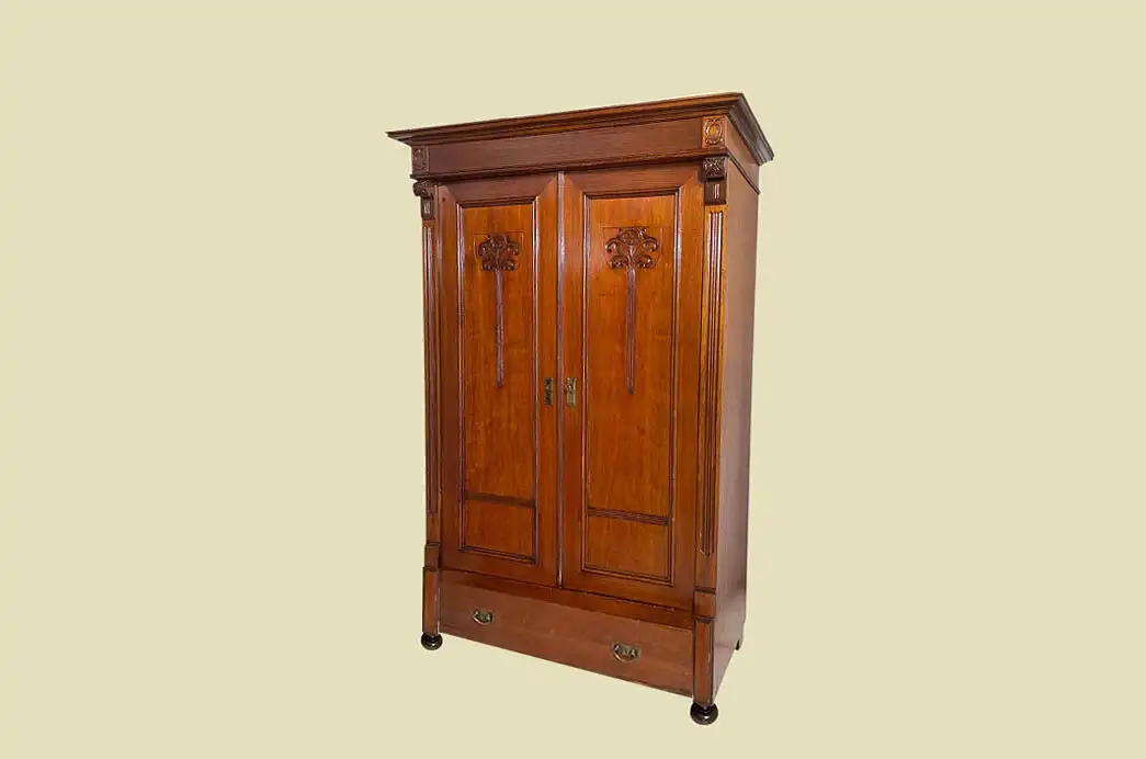 1920er Kleiderschrank ANTIK Jugendstil Mahagoni Lebensbaum Schrank von 1920 3