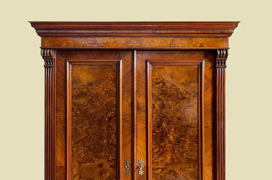 1880er Kleiderschrank ANTIK Gründerzeit Nußbaum Schrank von 1880 14