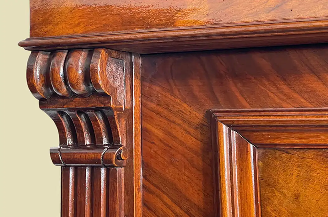 1880er Kleiderschrank ANTIK Gründerzeit Nußbaum Schrank von 1880 9