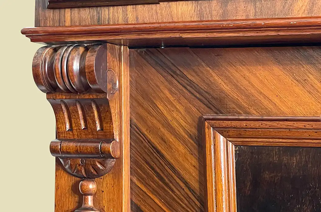 1880er Kleiderschrank ANTIK Gründerzeit Nußbaum Schrank von 1880 8