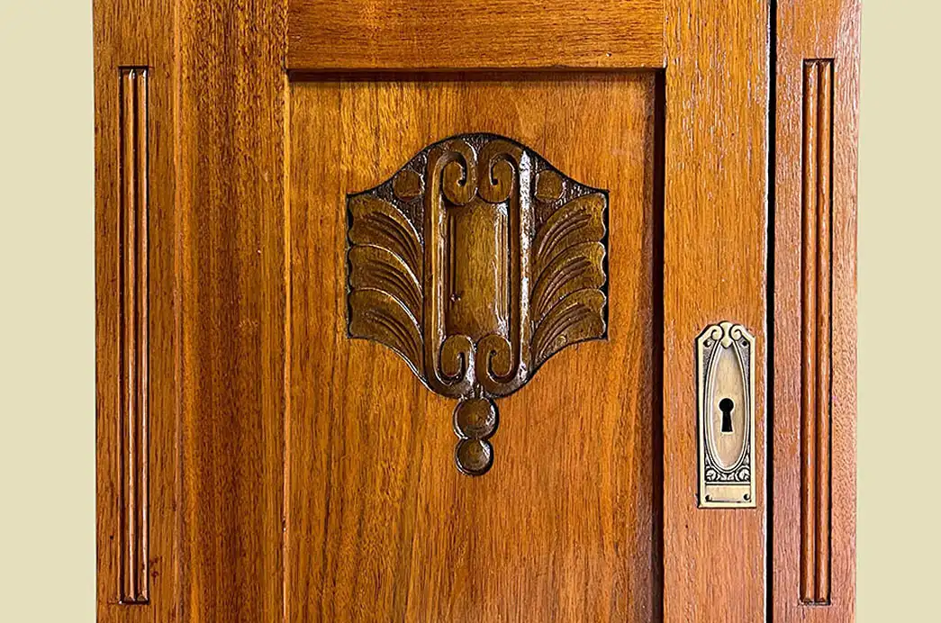 1920er Schreibtisch ANTIK Jugendstil Teak Sekretär Tisch von 1920 12