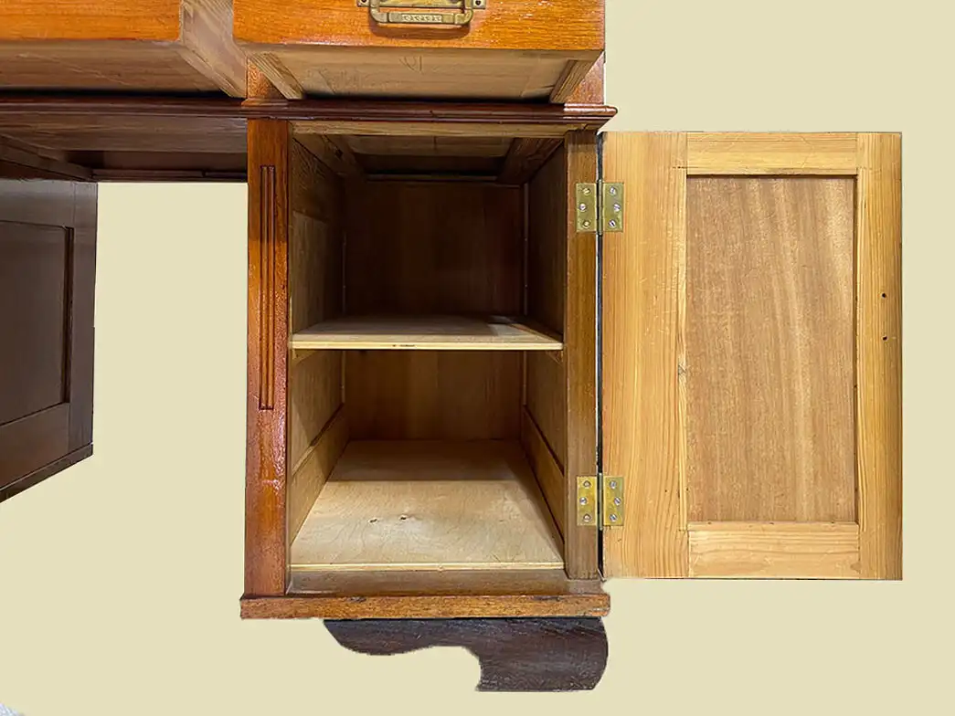 1920er Schreibtisch ANTIK Jugendstil Teak Sekretär Tisch von 1920 4