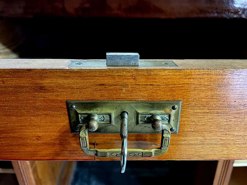 1920er Schreibtisch ANTIK Jugendstil Teak Sekretär Tisch von 1920 7