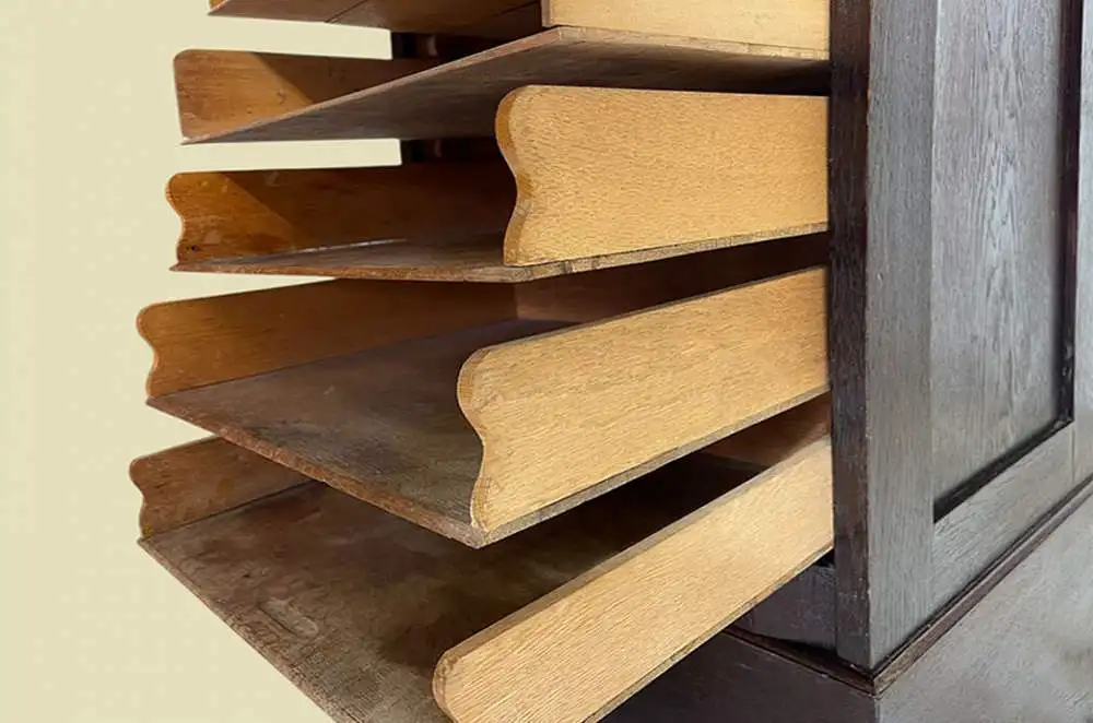 1920er Rolladenschrank ANTIK Jugendstil Art Deco Klavier Notenschrank von 1920 11