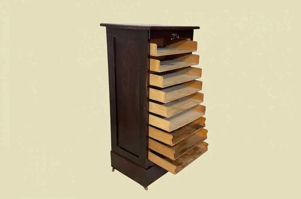 1920er Rolladenschrank ANTIK Jugendstil Art Deco Klavier Notenschrank von 1920 7