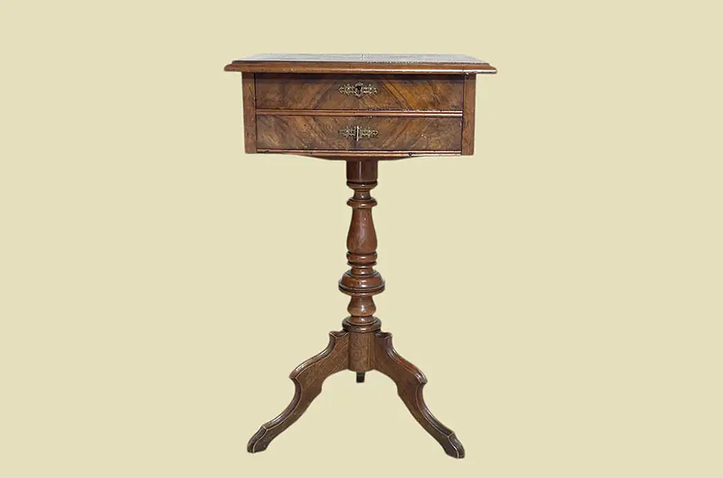 1880er Nähtisch ANTIK Gründerzeit Nußbaum Tisch Beistelltisch von 1880 1