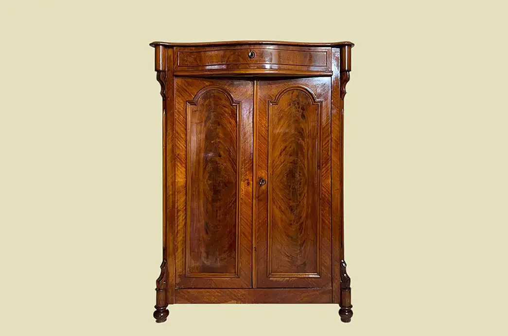1840er Vertiko ANTIK Louis Philippe Mahagoni Schrank Kommode von 1840