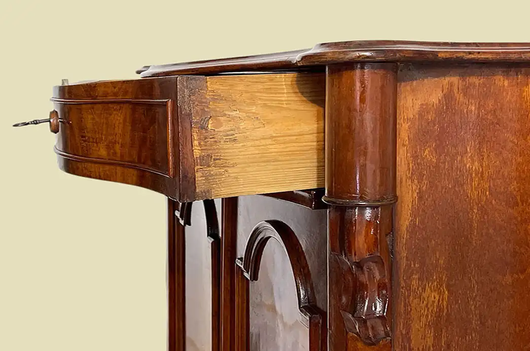 1840er Vertiko ANTIK Louis Philippe Mahagoni Schrank Kommode von 1840 8