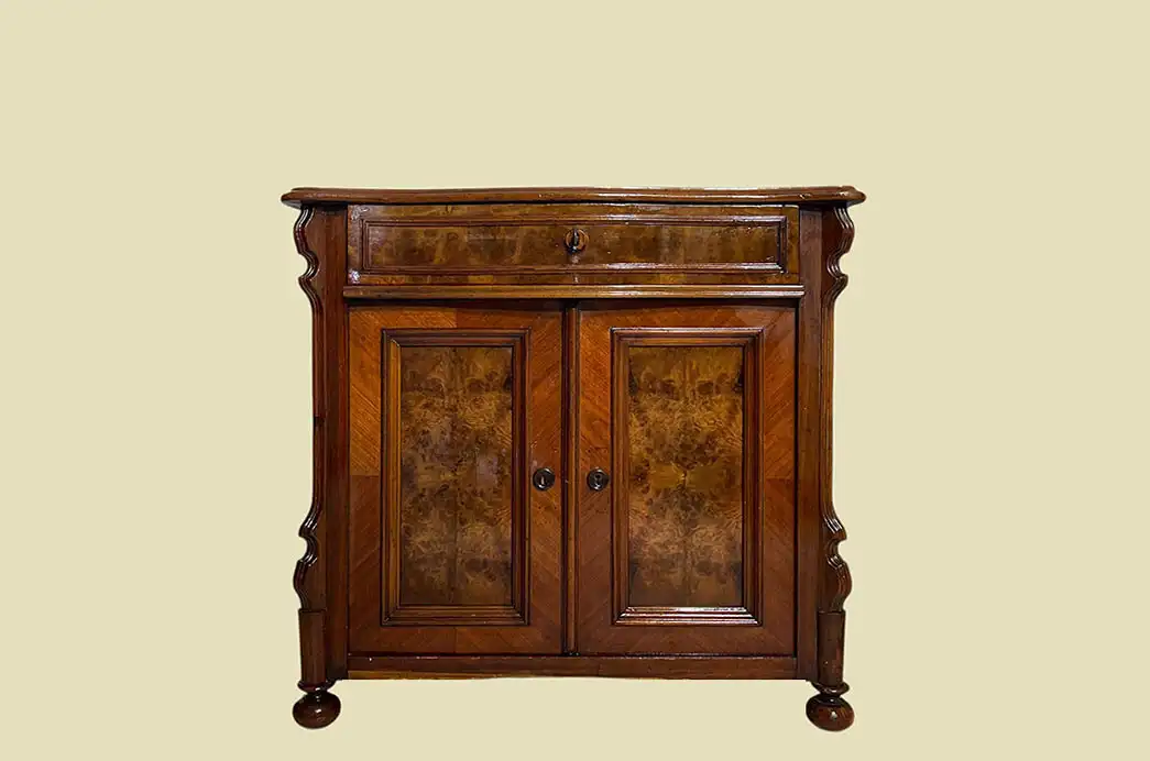 1840er Kommode ANTIK Louis Philippe Nußbaum Schrank Sideboard von 1840
