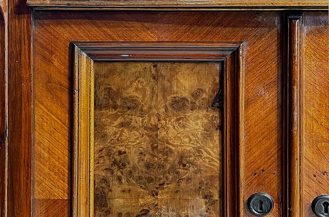 1840er Kommode ANTIK Louis Philippe Nußbaum Schrank Sideboard von 1840 13