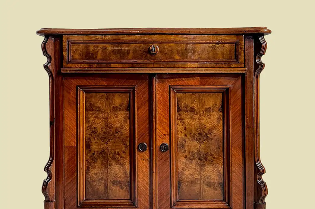 1840er Kommode ANTIK Louis Philippe Nußbaum Schrank Sideboard von 1840 16