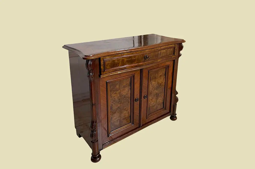 1840er Kommode ANTIK Louis Philippe Nußbaum Schrank Sideboard von 1840 3