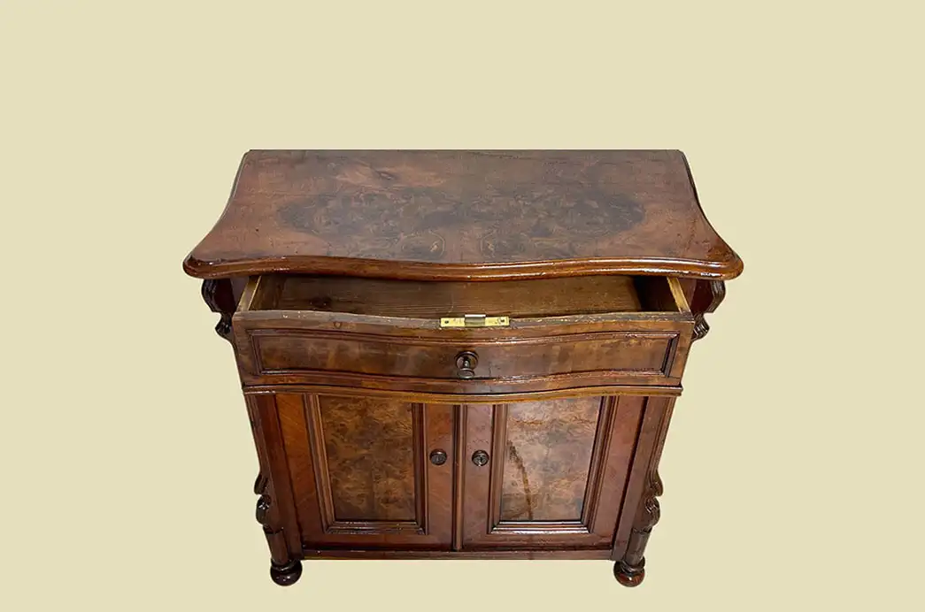 1840er Kommode ANTIK Louis Philippe Nußbaum Schrank Sideboard von 1840 6