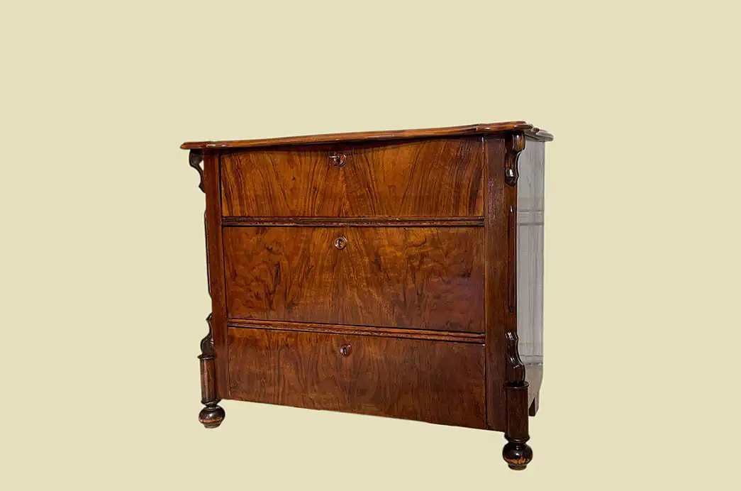 1840er Kommode ANTIK Louis Philippe Nußbaum Schrank Sideboard von 1840 1