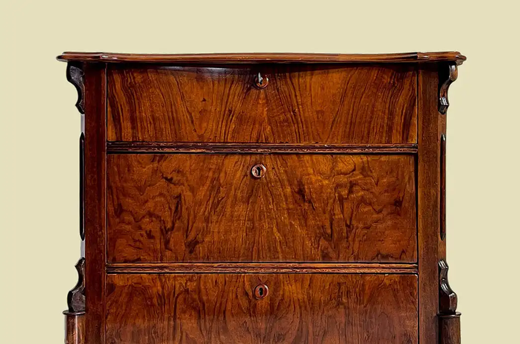 1840er Kommode ANTIK Louis Philippe Nußbaum Schrank Sideboard von 1840 13