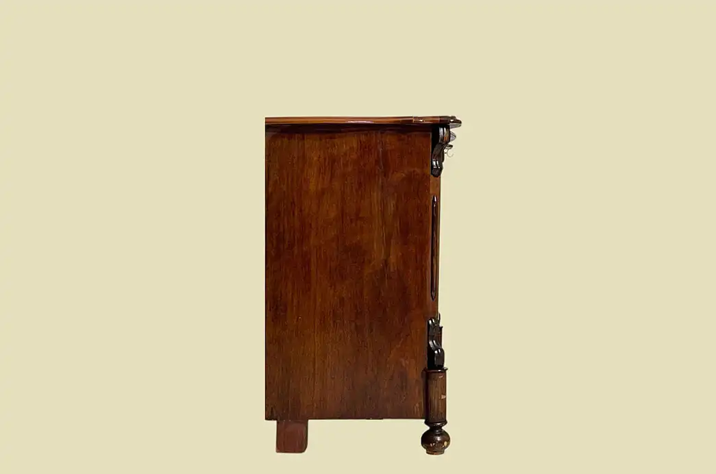 1840er Kommode ANTIK Louis Philippe Nußbaum Schrank Sideboard von 1840 14