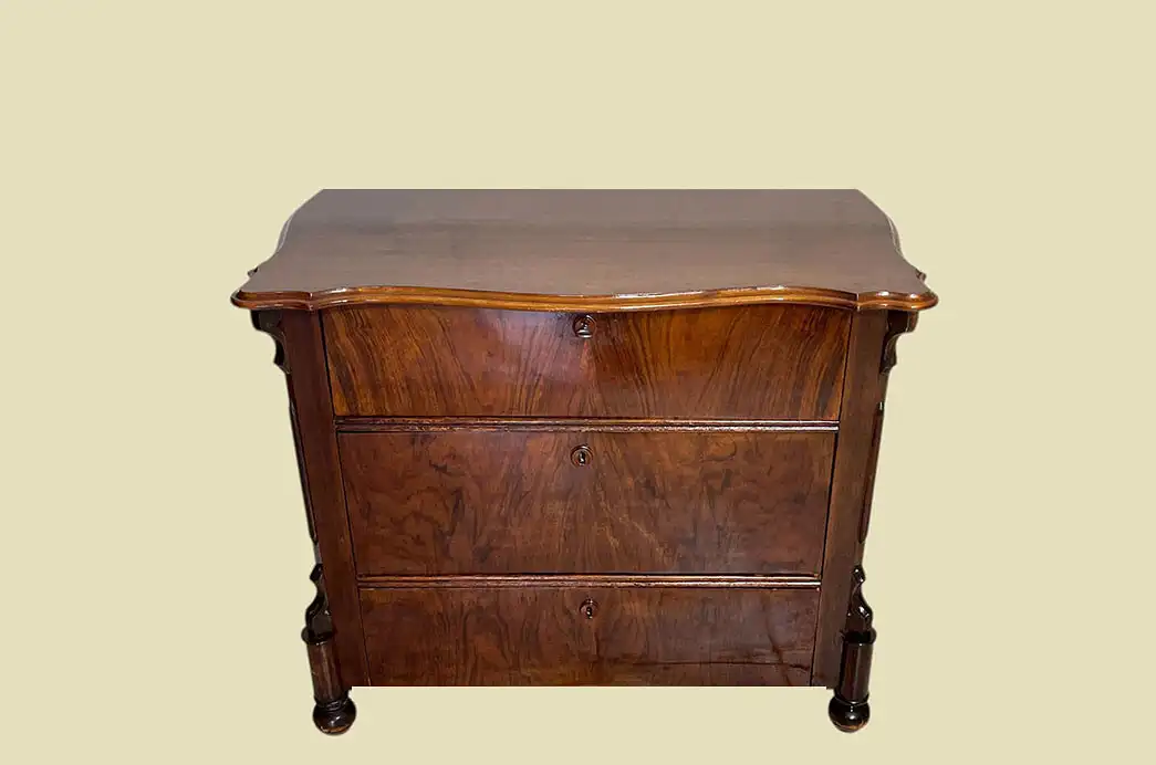 1840er Kommode ANTIK Louis Philippe Nußbaum Schrank Sideboard von 1840 2