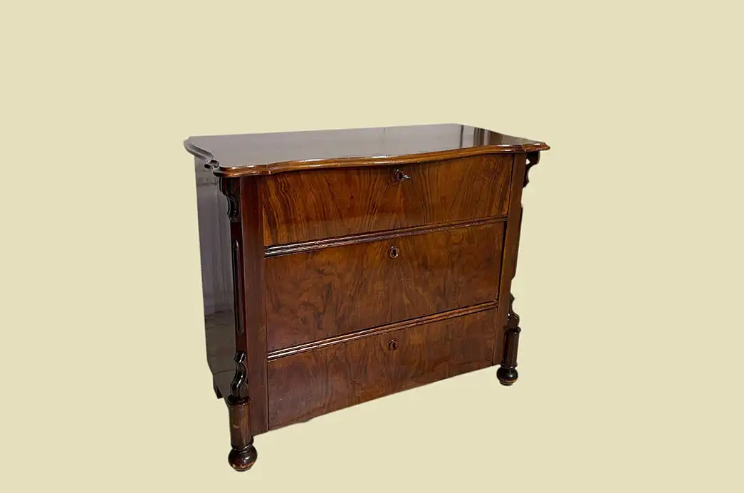 1840er Kommode ANTIK Louis Philippe Nußbaum Schrank Sideboard von 1840 3