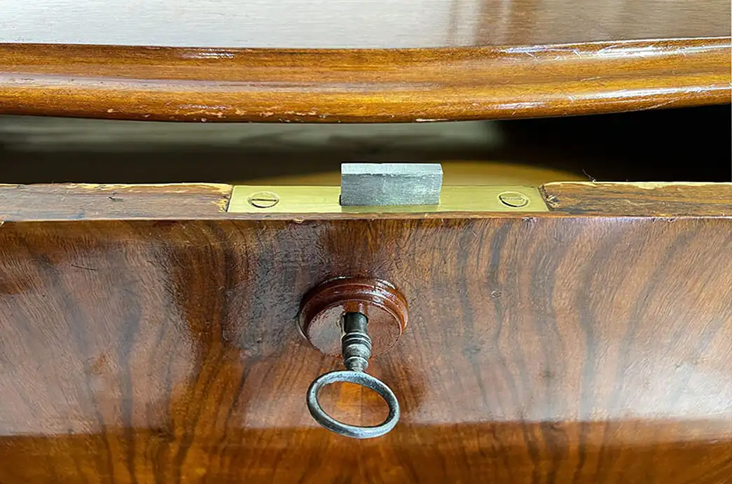 1840er Kommode ANTIK Louis Philippe Nußbaum Schrank Sideboard von 1840 6