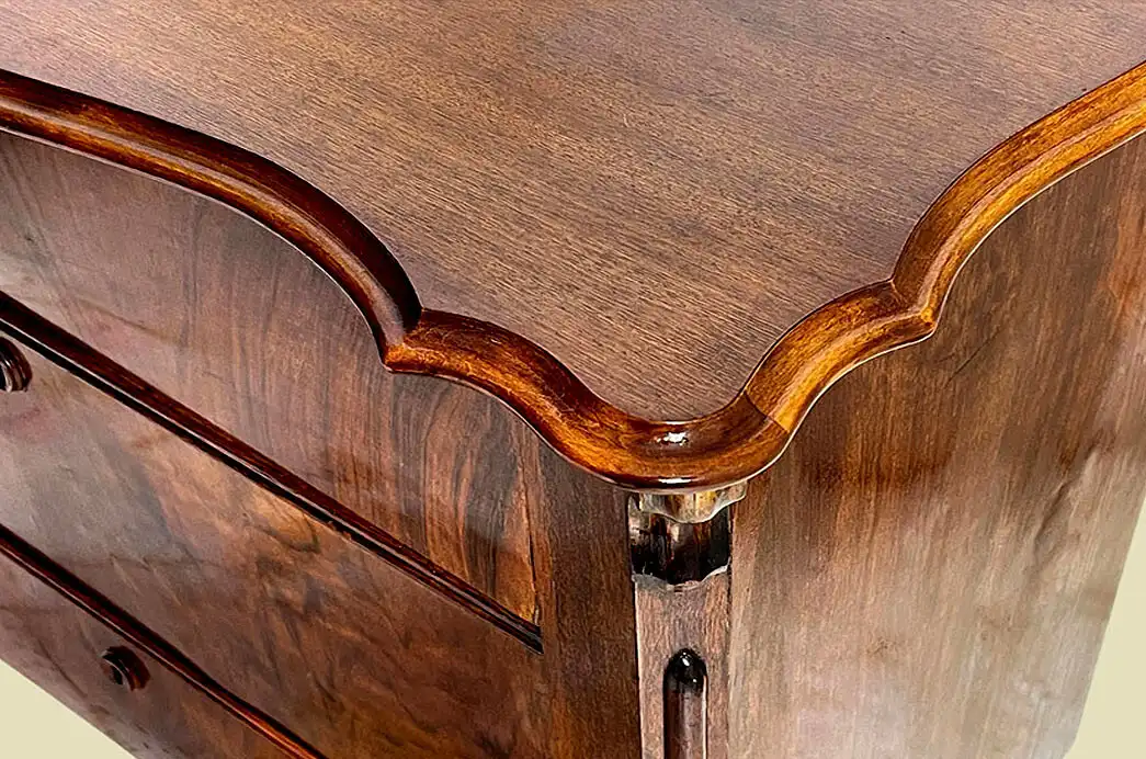 1840er Kommode ANTIK Louis Philippe Nußbaum Schrank Sideboard von 1840 8