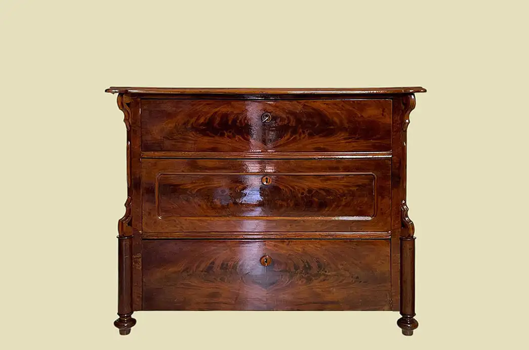 1840er Kommode ANTIK Louis Philippe Mahagoni Schrank Sideboard von 1840
