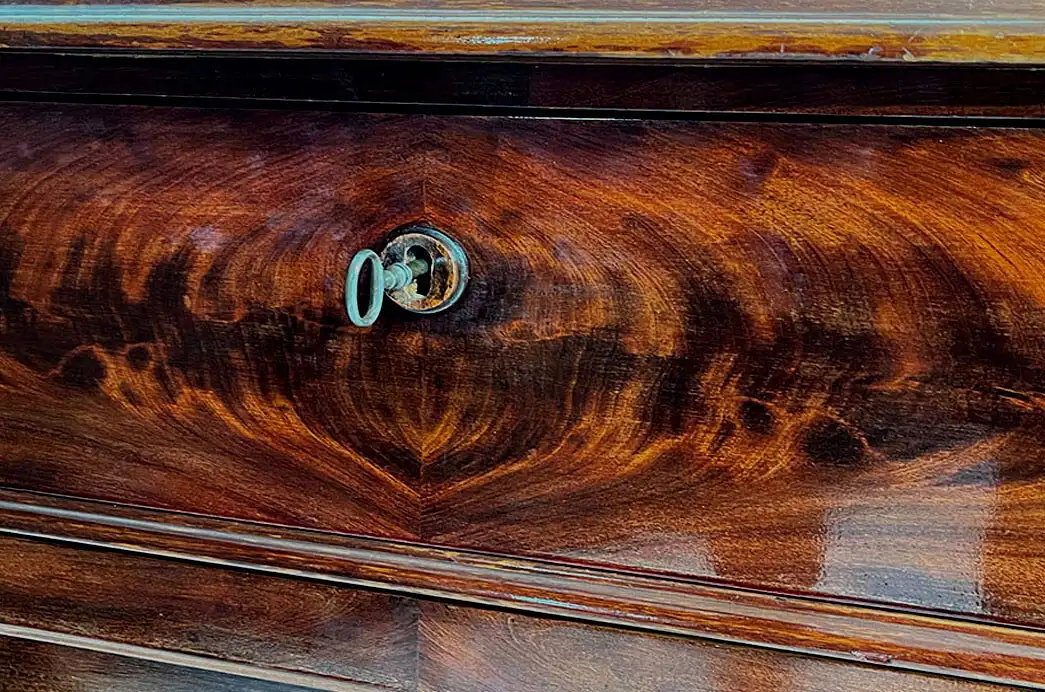 1840er Kommode ANTIK Louis Philippe Mahagoni Schrank Sideboard von 1840 13
