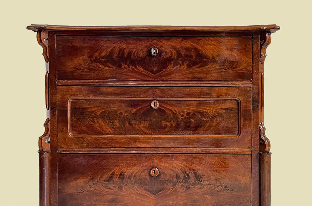 1840er Kommode ANTIK Louis Philippe Mahagoni Schrank Sideboard von 1840 14