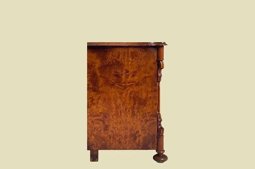 1840er Kommode ANTIK Louis Philippe Birke Schrank Sideboard von 1840 16