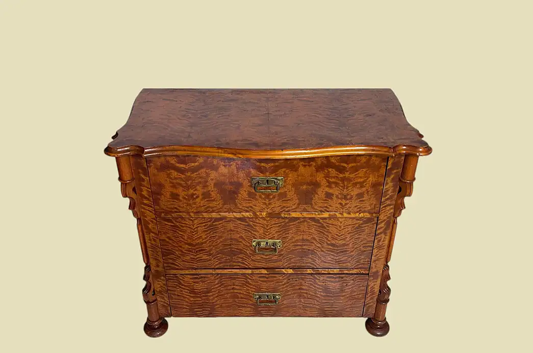 1840er Kommode ANTIK Louis Philippe Birke Schrank Sideboard von 1840 2