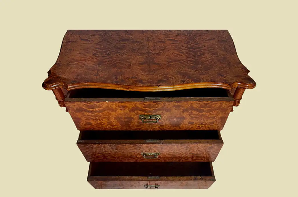 1840er Kommode ANTIK Louis Philippe Birke Schrank Sideboard von 1840 4