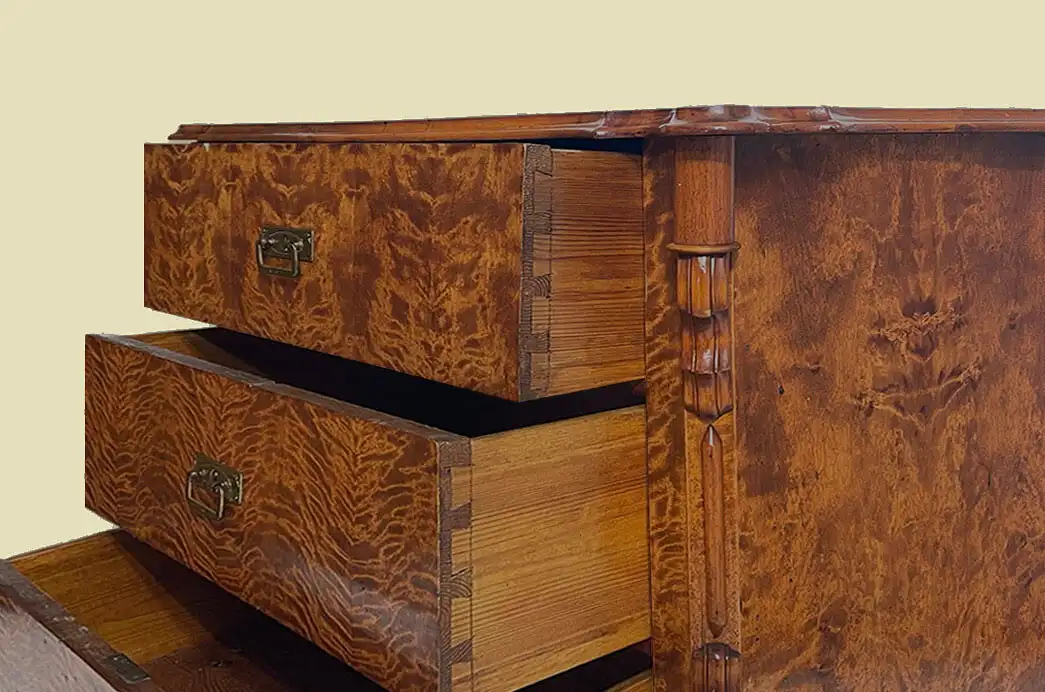 1840er Kommode ANTIK Louis Philippe Birke Schrank Sideboard von 1840 6