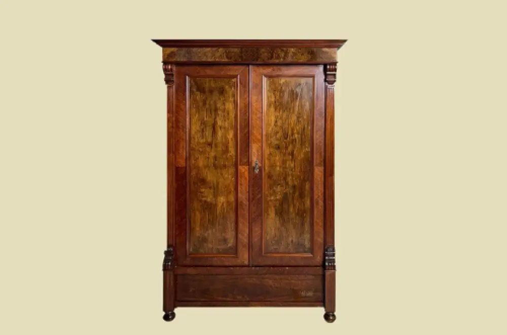 1880er Kleiderschrank ANTIK Gründerzeit Nußbaum Schrank von 1880 0