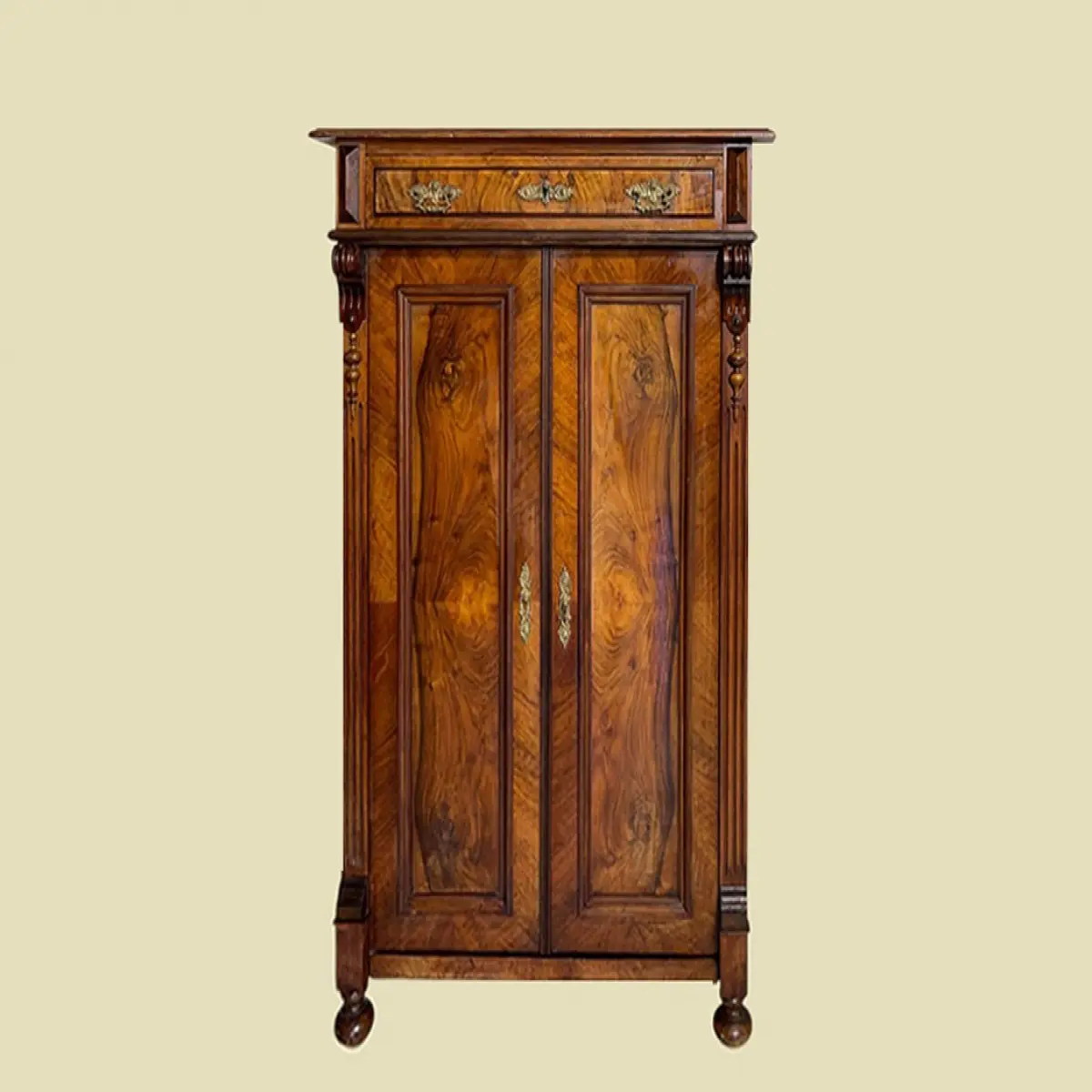 1880er Vertiko Gründerzeit ANTIK Nußbaum Kommode Schrank von 1880