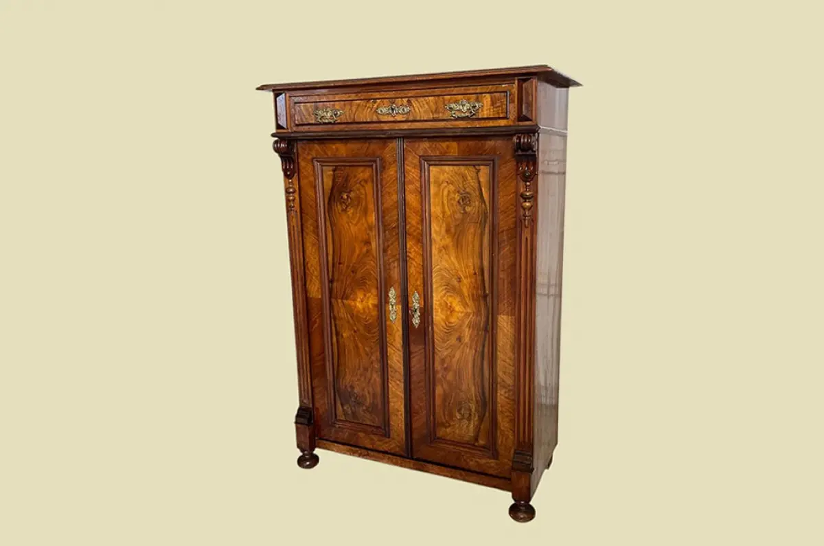 1880er Vertiko Gründerzeit ANTIK Nußbaum Kommode Schrank von 1880 1