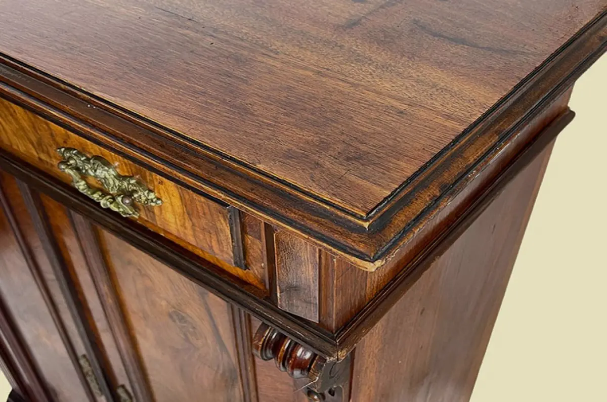 1880er Vertiko Gründerzeit ANTIK Nußbaum Kommode Schrank von 1880 10