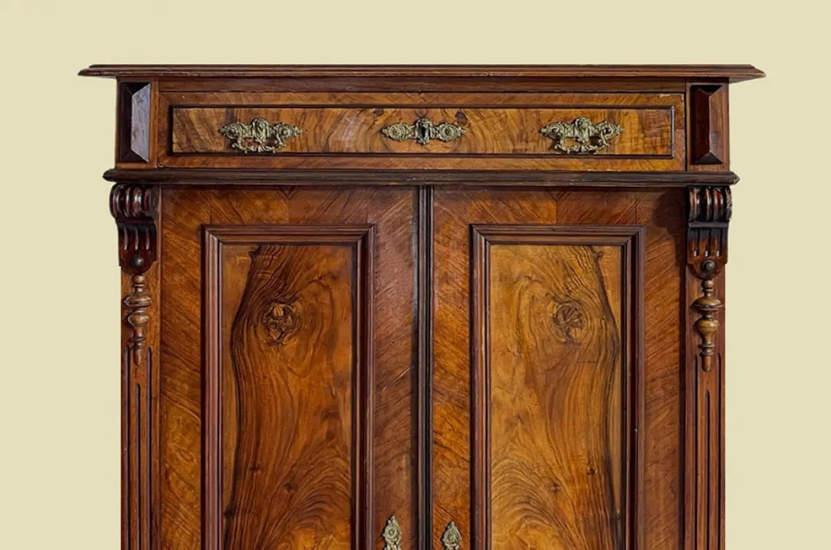 1880er Vertiko Gründerzeit ANTIK Nußbaum Kommode Schrank von 1880 16
