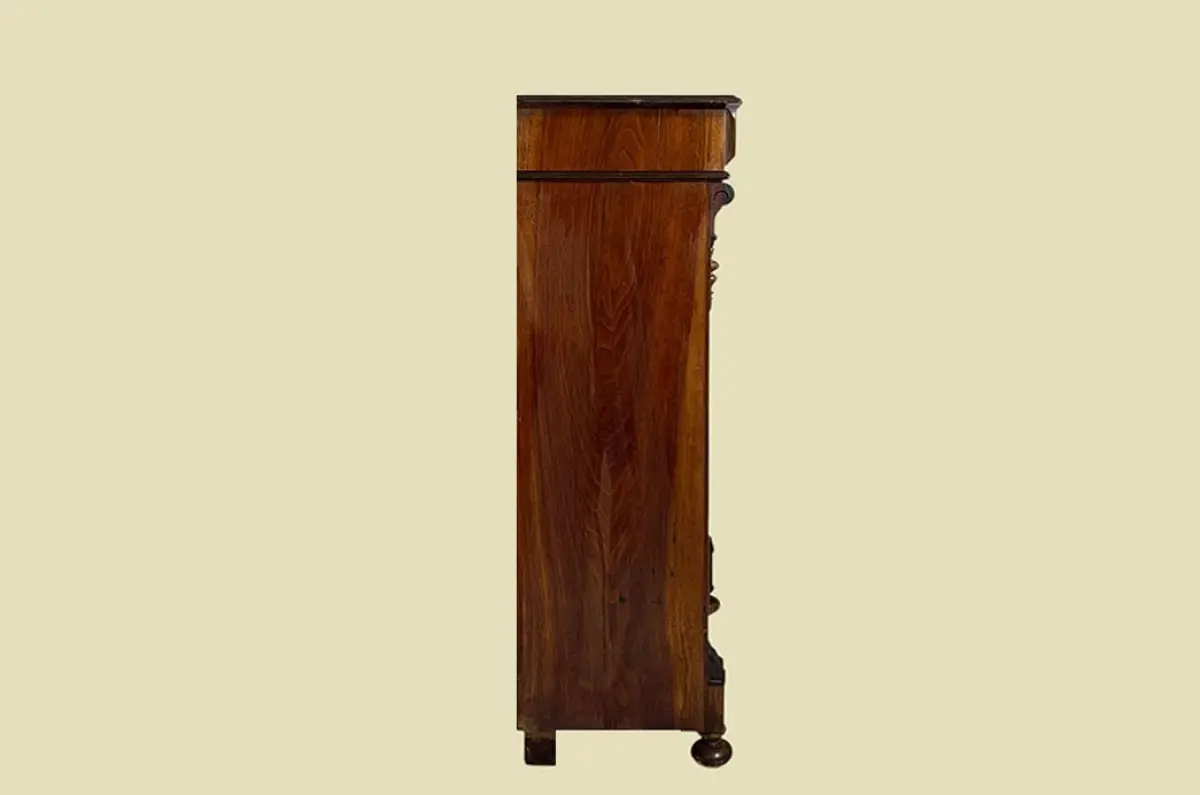 1880er Vertiko Gründerzeit ANTIK Nußbaum Kommode Schrank von 1880 17