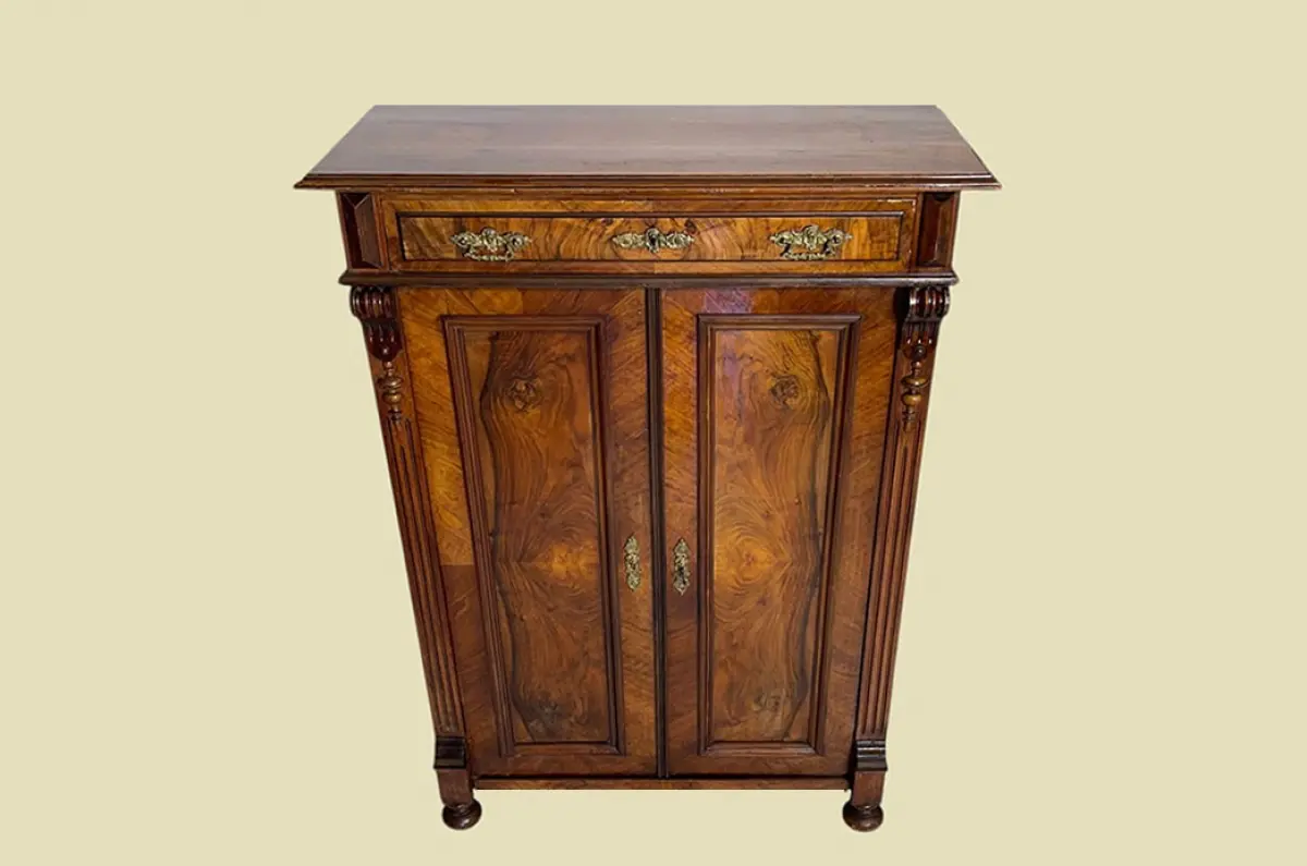 1880er Vertiko Gründerzeit ANTIK Nußbaum Kommode Schrank von 1880 2