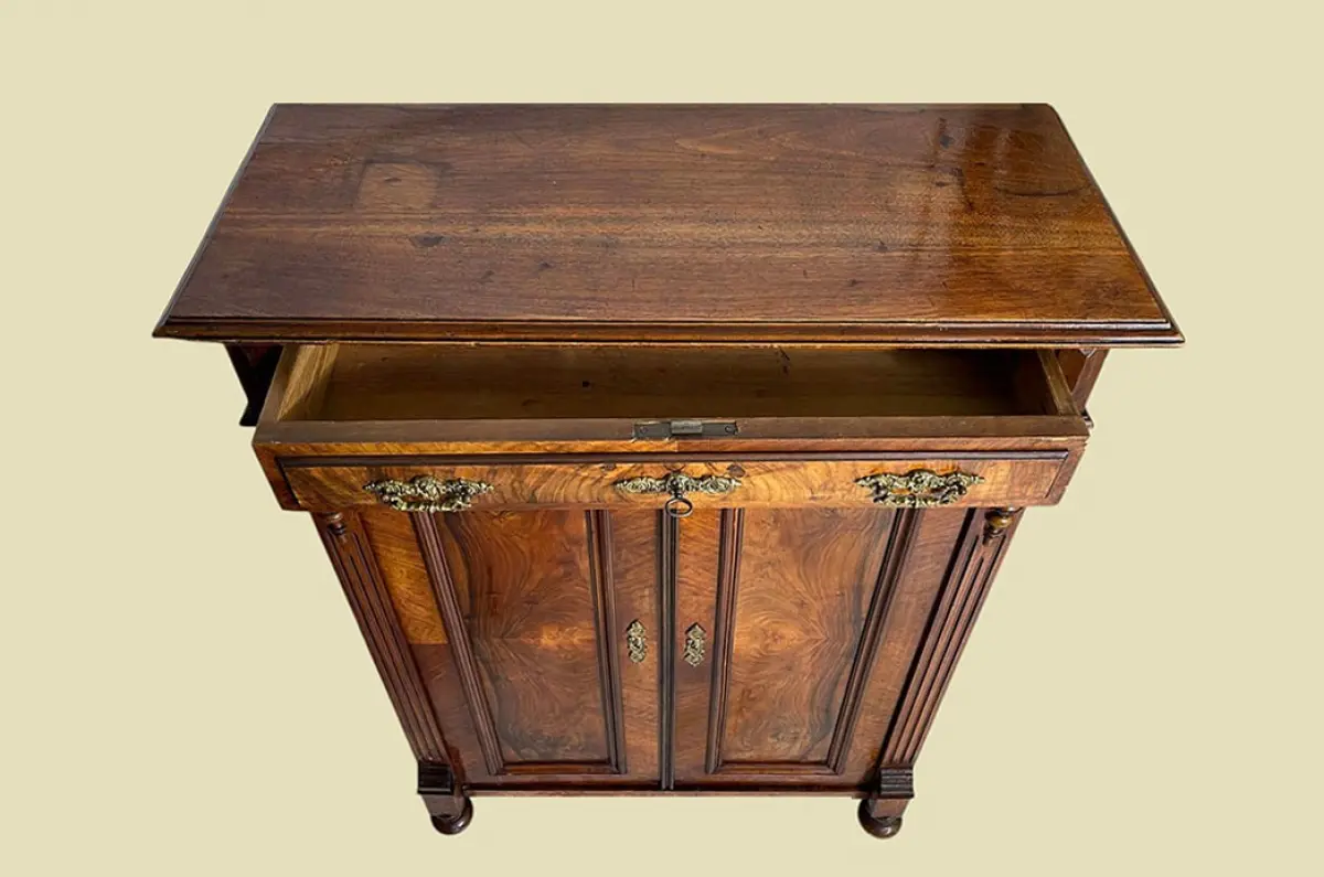 1880er Vertiko Gründerzeit ANTIK Nußbaum Kommode Schrank von 1880 6