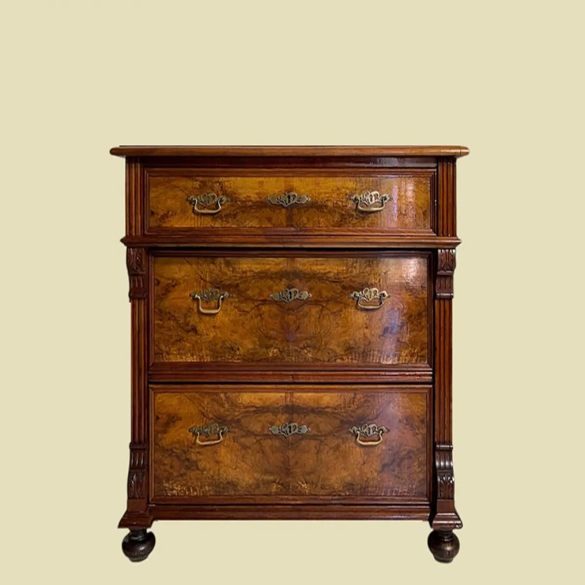 1880er Kommode ANTIK Gründerzeit Nußbaum Sideboard Schrank von 1880