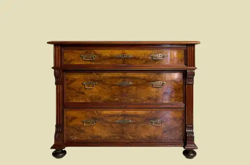 1880er Kommode ANTIK Gründerzeit Nußbaum Sideboard Schrank von 1880