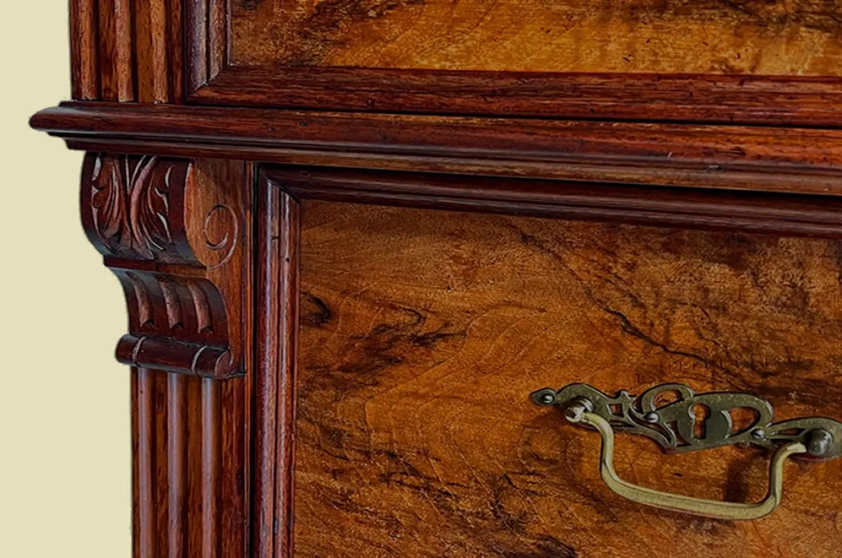 1880er Kommode ANTIK Gründerzeit Nußbaum Sideboard Schrank von 1880 11