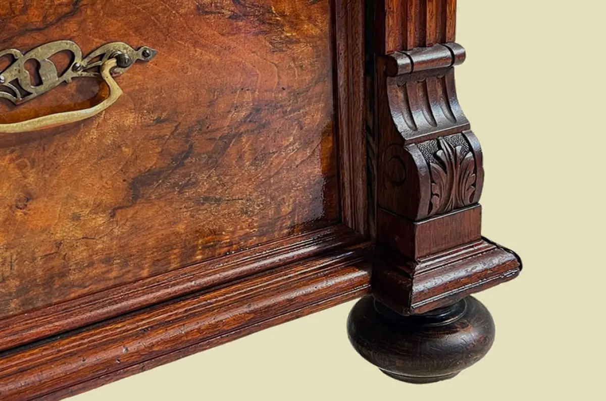 1880er Kommode ANTIK Gründerzeit Nußbaum Sideboard Schrank von 1880 12